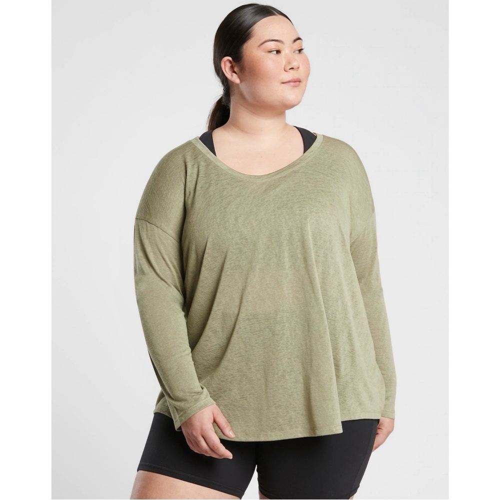 Athleta Mindset Sweatshirt in Sage Green NWT SZ 1X